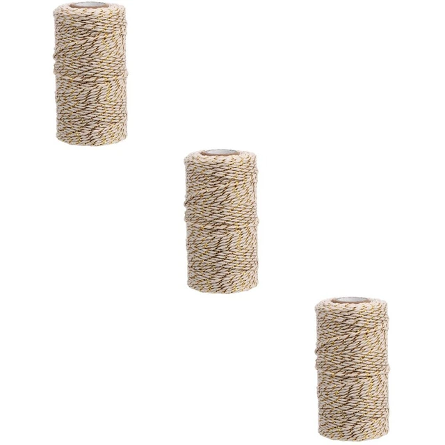 Geschenkverpackungsseil Makramee-Schnur Geflochtenes Seil 3 Rolls