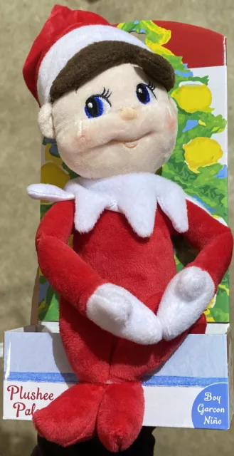 Elf on the Shelf 17" Christmas Plushee Pals Doll Boy Light Skin Blue Eyes NIP