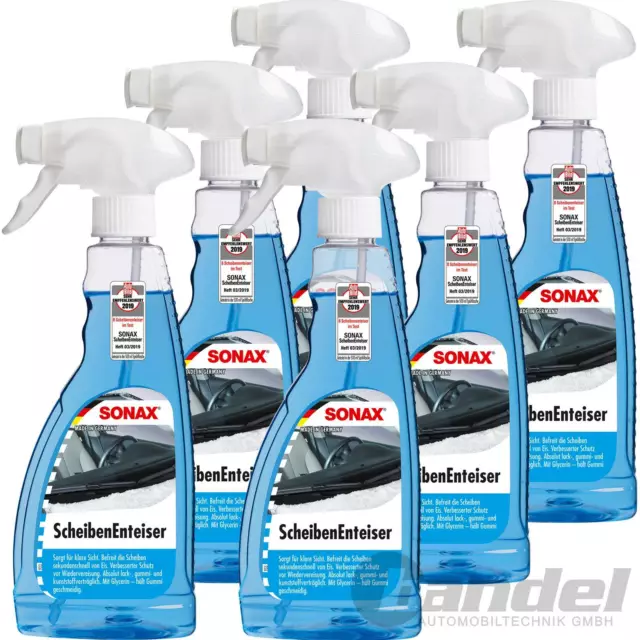 6x 500ml SONAX SCHEIBENENTEISER ENTEISERSPRAY DEFROSTER SCHEIBEN ENTEISER