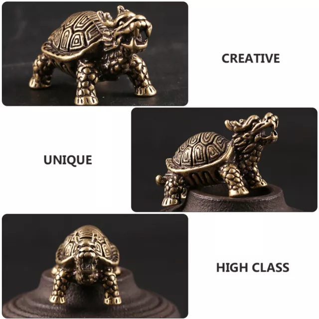 12 Pcs Dragon Turtle Decorative Pendant Prosperity Statue Vintage 2