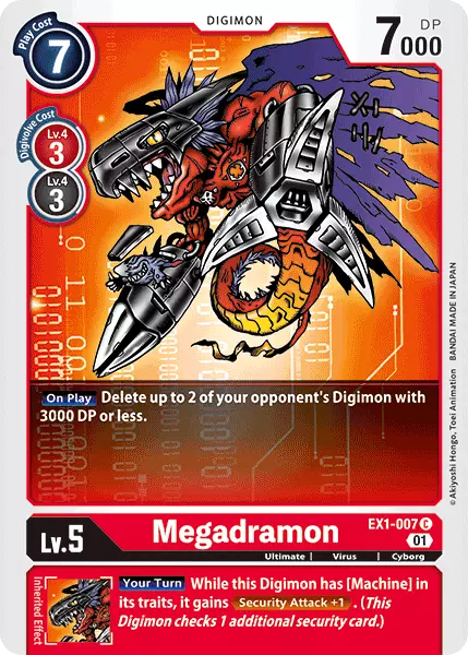 MEGADRAMON EX1-007 C Classic Collection Digimon TCG $0.99 - PicClick