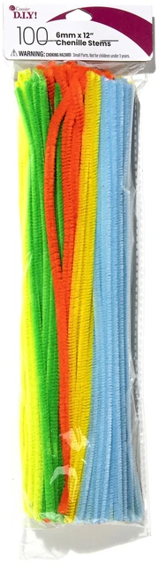 Tallos de oruga CousinDIY 6 mmx12" 100/paquete de neón CHNSTM-00490