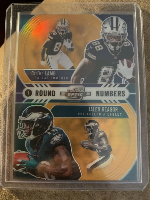 2020 Contenders Optic Ceedee Lamb Reagor Gold /50 Prizm Dallas Cowboys Round