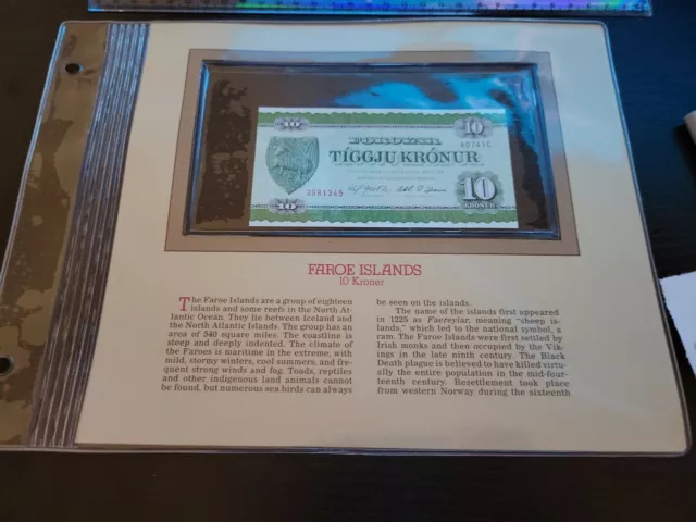 🇫🇴 Most Treasured Banknotes Faeroe Faroe Islands 10 kroner P-18 1974 121621-18