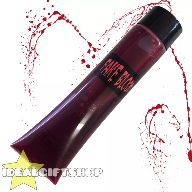 Fake Blood Fancy Dress Special Fx Make-Up Realistic Safe For Skin Gory Halloween