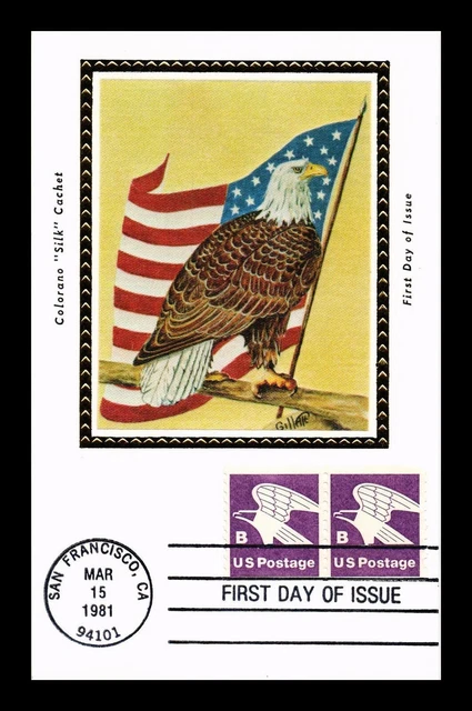 Dr Jim Stamps Us Domestic B Rate Coil First Day Issue Colorano Silk Maxi Card