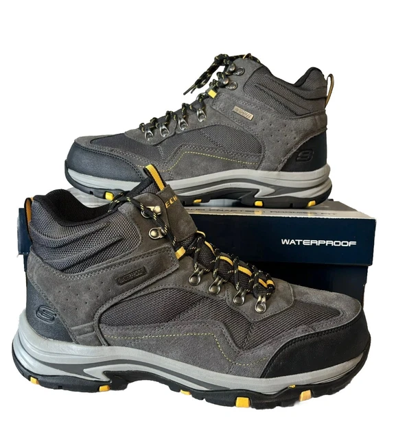 SKECHERS RELAXED FIT memory Foam USA Men's Waterproof Boot Hiking Gray