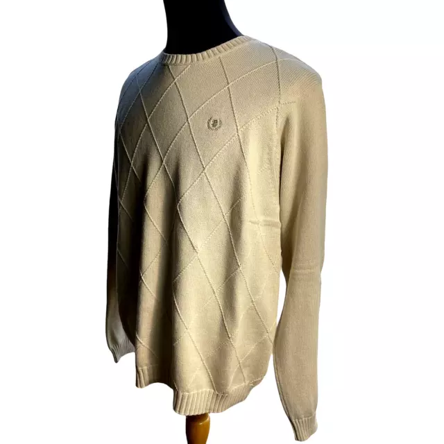 IZOD BEIGE COLOR Men's Size XXLT 100% Cotton Knit Sweater $22.50 - PicClick