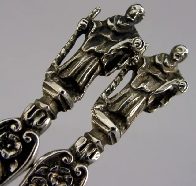 EDWARDIAN ENGLISH ANTIQUE STERLING SIVER APOSTLE SERVING SPOONS 1902 96g