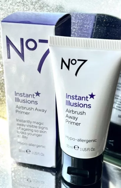 No7 Instant Illusions Airbrush Away Primer 30ml New With Box Full Size