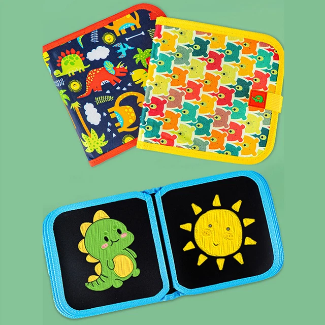 Kids Erasable Doodle Book Activity Portable Reusable Drawing Board Book w/ Pen