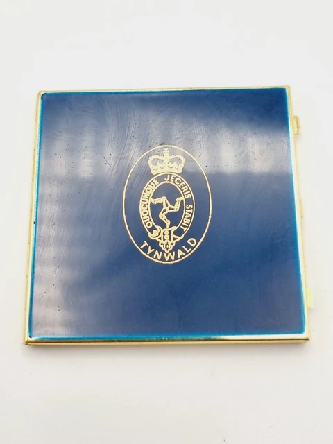STRATTON Isle of Man Tynwald Mini Mirror In Pouch Great Condition VERY RARE