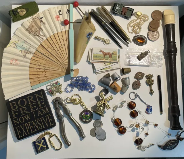 Joblot Of Mixed Items inc. Parker Pens, Coins, 35+ Items… Trinkets, Bits&Bobs ++