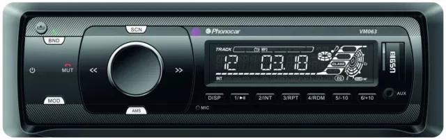 Phonocar VM063 Auto Radio MP3 mit USB + SD-Slot Bluetooth