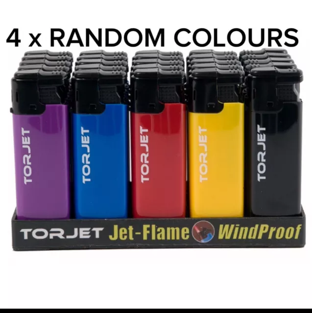 Torjet Windproof Turbo Jet Flame Electroniclighter Refillable Assorted