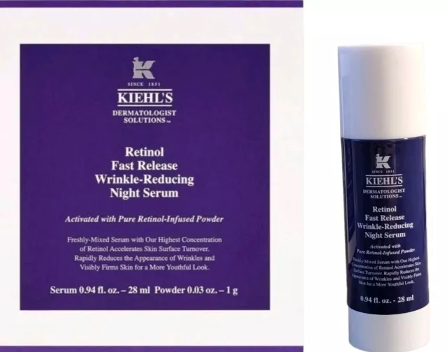 Kiehl's Fast Release Wrinkle Reducing Retinol Night Serum 0.3% New in Box