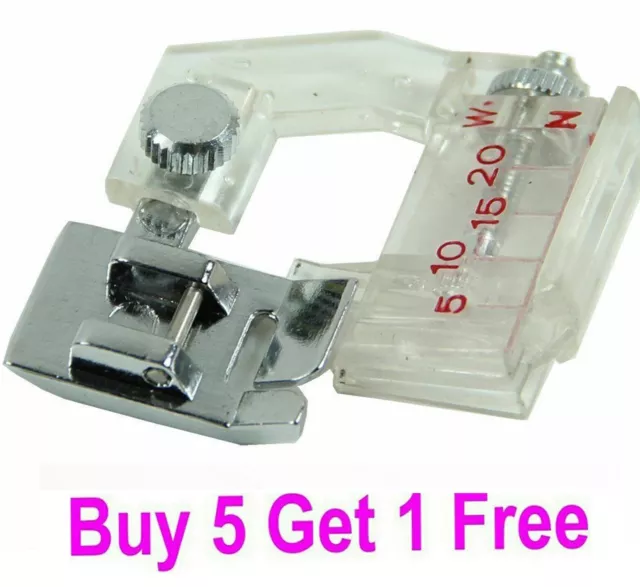 Adjustable Bias Binding Foot - Snap On - For  Domestic Sewing Machines UK Seller