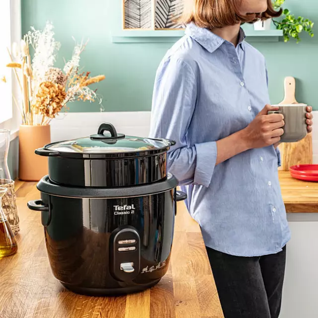 Cuiseur à riz cuisine TEFAL 1,5 kg Cuisson simultanée vapeur Maintien chaud anti