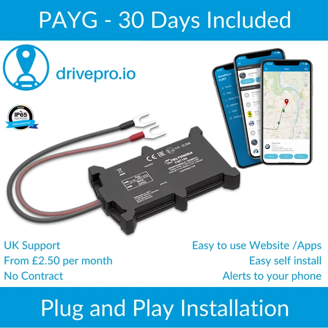 DRIVEPRO FMT100 EASY Fit GPS Tracker for Van Motorcycle Caravan Truck
