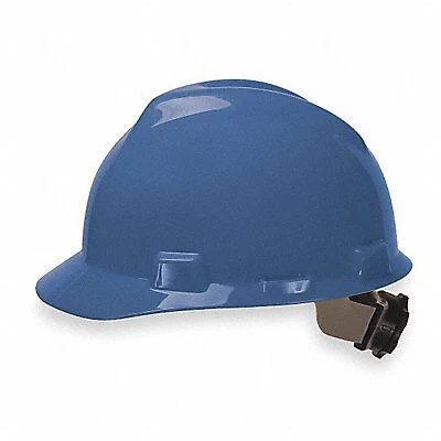 Hard Hat: Front Brim Head Protection, ANSI Classification Type 1, Class E, Blue,