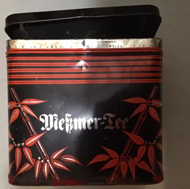 Alte Blechdose Meßmer-Tee Cabinetdose 50er Jahre Reklame Werbung Dose Metalldose