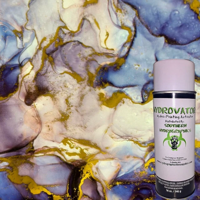 Hydrographic Film Hydro Dipping Water Transfer Kit 16 oz 1SQ Purple Gold Marble