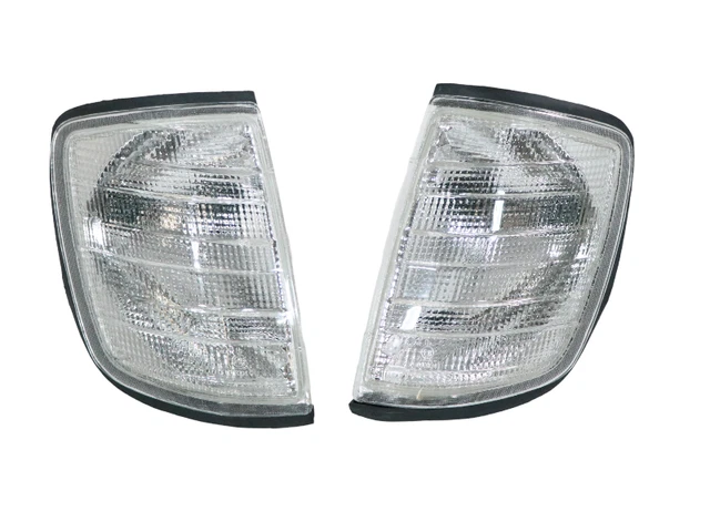 Indicator Set Left/Right, White With Light Bracket for Mercedes W124 C124
