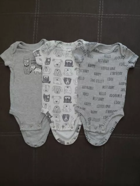 Carter's Infant Baby Boy Short Sleeve Bodysuits 3 Months Lot Of 3