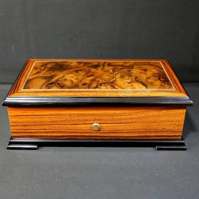 REUGE LUXURY MUSIC Box, 72 Notes, Ave Maria, 3 Parts, Rosewood