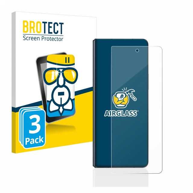 3x BROTECT Panzerglasfolie für Samsung Galaxy Z Fold 4 Schutz Glas Folie