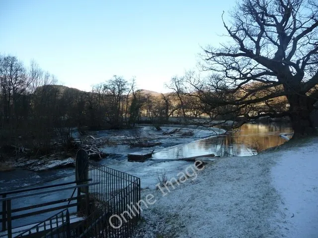 Photo 6x4 The Horseshoe Weir on the River Dee Llangollen Winter flood deb c2010