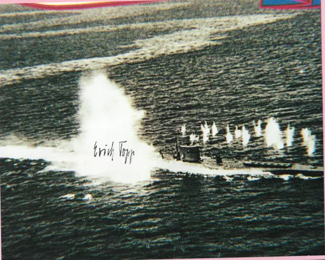 Erich Topp German U-boat Commander World War 2 Signed 8 X10 B&W Photo