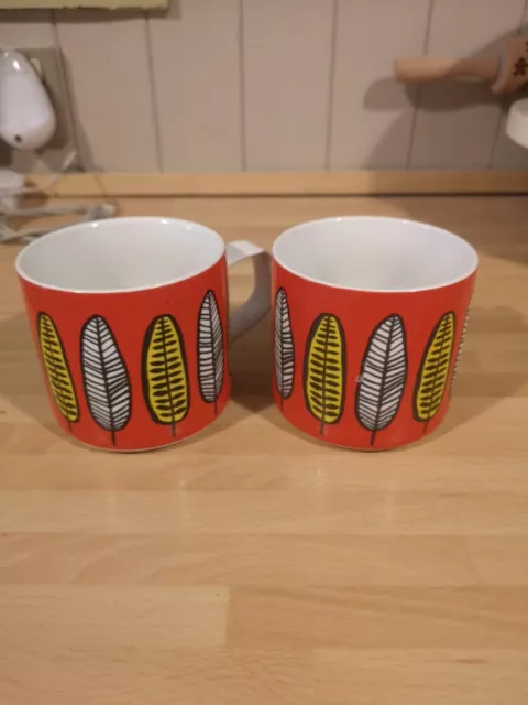 2 tazas de porcelana estilo vintage retro FREDA HABITAT estilo escandi buenas utilizables