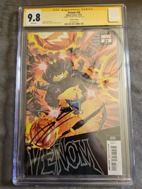 Venom #26 CGC SS 9.8 Signed By Donny Cates Marvel Comics Second Print