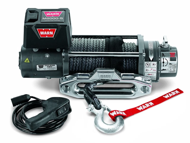 Warn 87800  Winch M8000 Series Vehicle Recovery Winch 12V 8K Pull 100 Ft. Rope