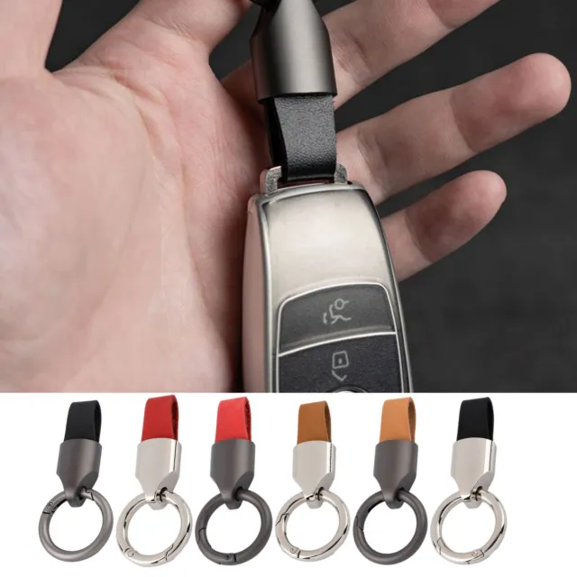 Leather Keychain for Men Anti-Lost Car Key Chain Key Fob Rings Keychain Holder