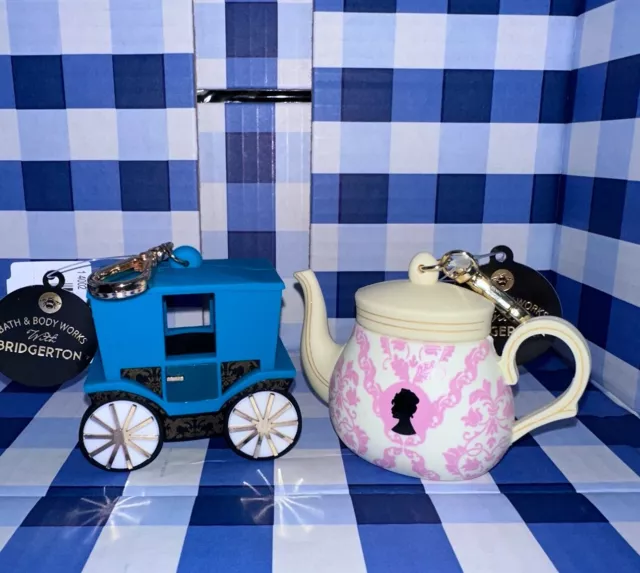 LOT Bath & Body Works Bridgerton pocket*bac Holders Teapot + Carriage Pocketbac