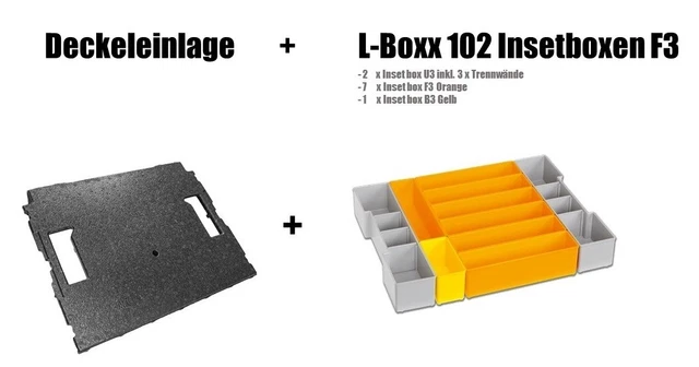 INSETBOXEN F3 AND lid insert for the L-BOXX 102 £32.69 - PicClick UK