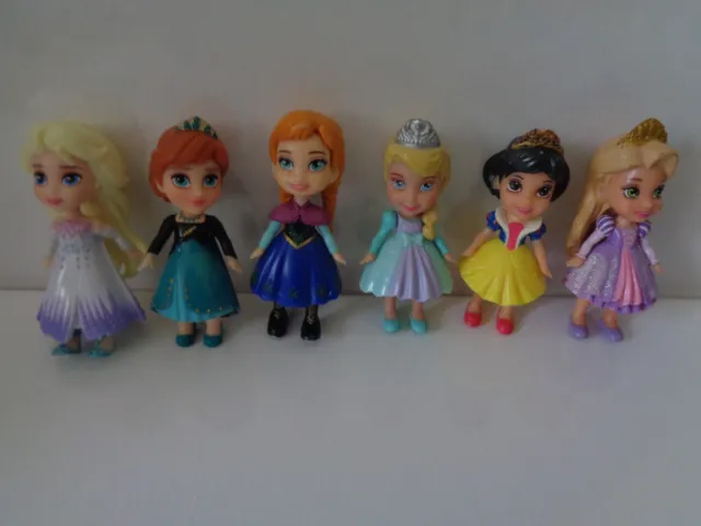 disney princess mini toddler dolls frozen snow white posable x 6 toddler dolls