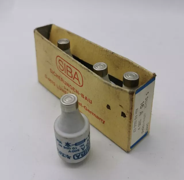 4x SIBA Insert Fusible DII 16A 500V No. 1000507 Ultra-Rapid 24672