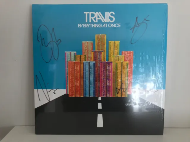 Travis Everything At Once signed vinyl new sealed