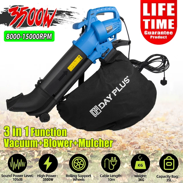 GARDEN GEAR ELECTRIC Leaf Blower Vacuum Shredder Mulcher 45L 3in1