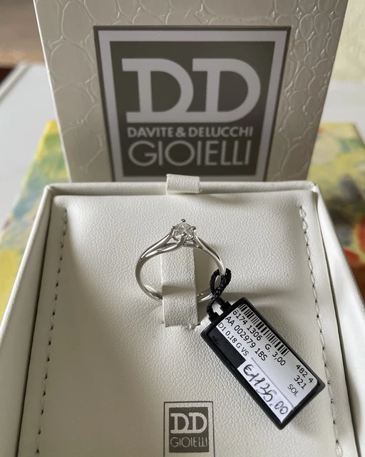 Bague Trilogy Davite & Delucchi - Or Blanc Et Diamants - Modèle AA0309 - Neuf Avec Écrin