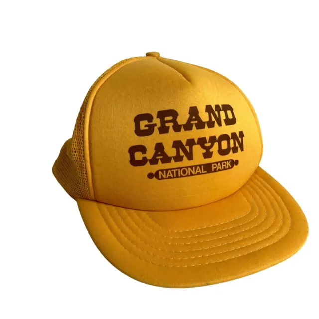 Vintage Grand Canyon National Park Cap Mesh Snapback Gold Trucker Retro 70s  80s