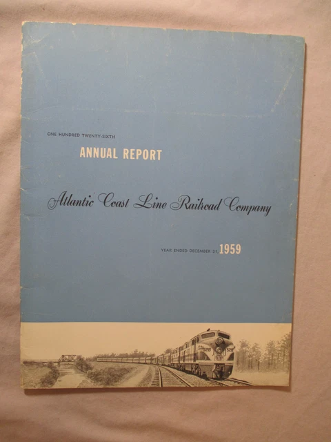 1959 Annual Report ATLANTIC COAST LINE RAILROAD # 2305