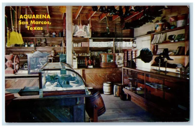 San Marcos Texas TX, The Ole General Store Interior View Aquarena Postcard