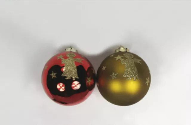 Christbaumkugeln 4 tlg Weihnachtskugeln Glas Baumschmuck Kugeln Weihnachtsdeko