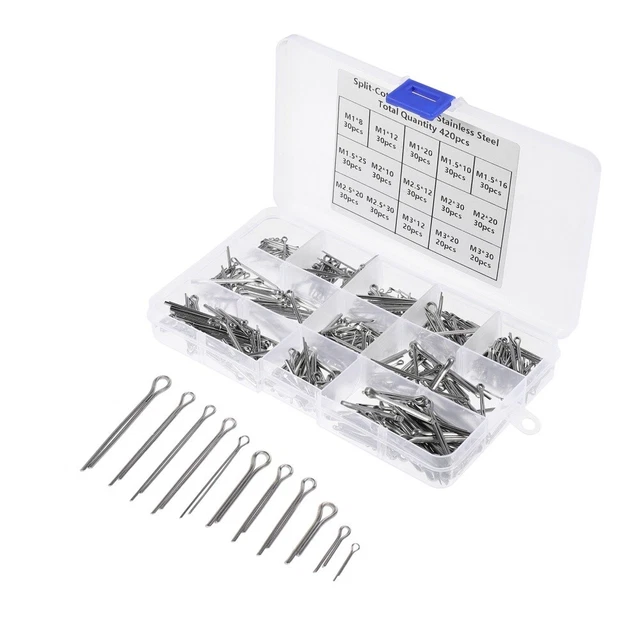420 Pcs Splint Aus Edelstahl Befestigungsstift Wagen Metall