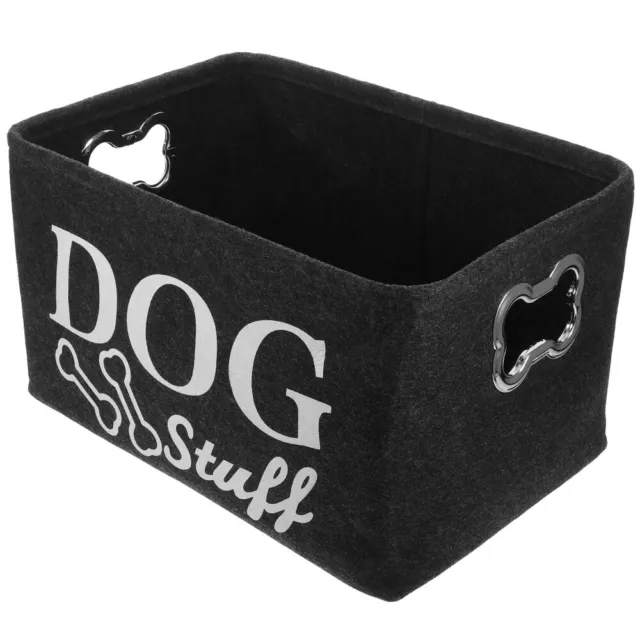 Caja de almacenamiento suministros para mascotas para perros pequeños contenedor de juguete recorte de metal comida