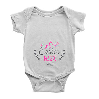 Personalised My First Easter Baby Grow Vest Bodysuit Girl Boy Baby Vest Gift